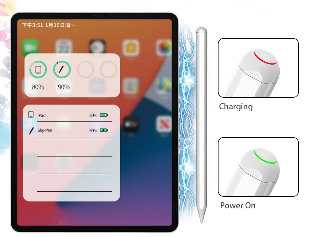 Adsorption magnetic charging stylus