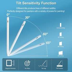 Stylus Pen for iPad with Tilt Sensitive and Magnetic Design, Digital Pencil Compatible with 2018 and Later Model