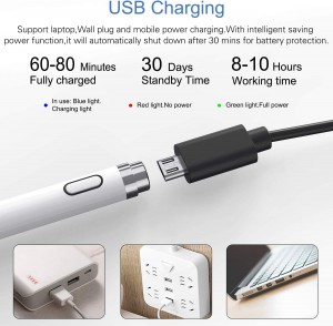 Universal Pen Compatible with iOS and Android Touch Phone/Samsung/Tablet Rechargeable Stylus for Drawing and Writing