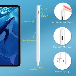 Stylus Pen for iPad with Tilt Sensitive and Magnetic Design, Digital Pencil Compatible with 2018 and Later Model