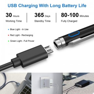 K825 2in1 Stylus Pen, can be used without charging